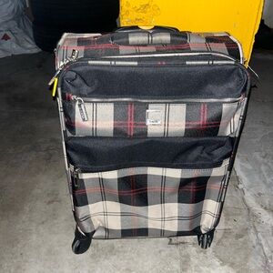 LUCAS Black and Red Plaid carry on